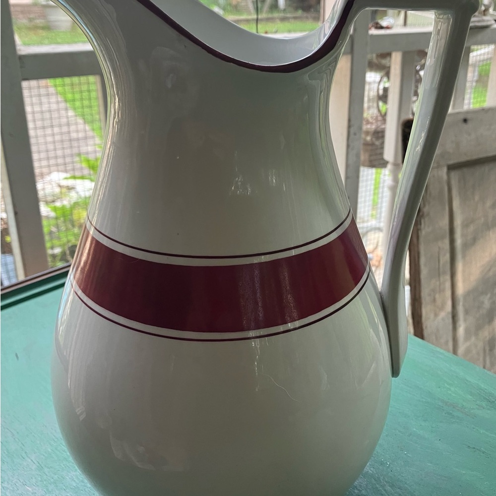 Antique English Ironstone Pitcher